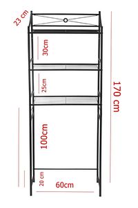Retodesing Metal Wc Arka Rafı, Banyo Klozet Rafi, Kağıtlık ürün fotoğrafı