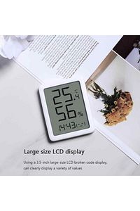 Miaomiaoce Serisi Termometre Nem Ölçer Ve Saat Lcd Ekran ürün fotoğrafı