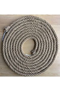 20 Mm Kablolu Jüt Halat - 10 Metre Doğal Avize Jüt Halat - Kendir Hasır Halat - Rustik Jüt Halat ürün fotoğrafı
