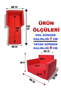 Çocuk Koltuğu Komple Sünger Katlanabilir Yataklı %100 Pamuklu Kumaş (0-6 YAŞ) ürün fotoğrafı