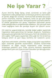 Anti-fly Sinek, Sivrisinek, Kene Ve Haşere Kovucu, Vücut Koruyucu, Bitkisel Sinek Savar Sprey 100ml ürün fotoğrafı