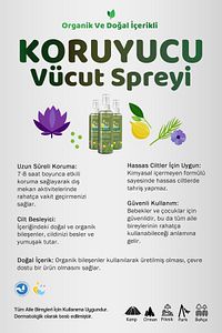 Doğal Koruyucu Vücut Sprey, Dış Etkenlere Karşı Etkili Koruma, Bebek Ve Çocuklar Için Güvenli 100 ml ürün fotoğrafı