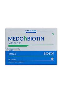 Medohbiotin 1 Mg 60 Tablet (Saç, Cilt ve Tırnak Güçlendirici Vitamin) Biotin Gıda Takviyesi ürün fotoğrafı