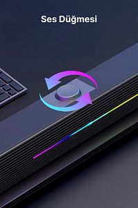 E-3544 Telefon Bilgisayar Tablet Rgb Stereo Usb Hoparlör Soundbar ürün fotoğrafı
