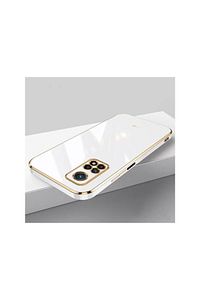 Redmi Note 11 Pro & 12 Pro 4g Kılıf Parlak Kenarlı Altın Işlemeli Kamera Korumalı Kapak ürün fotoğrafı