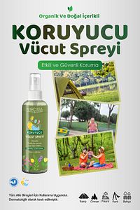 Doğal Koruyucu Vücut Sprey, Dış Etkenlere Karşı Etkili Koruma, Bebek Ve Çocuklar Için Güvenli 100 ml ürün fotoğrafı