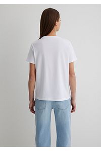 Miav Baskılı Beyaz Tişört Regular Fit / Normal Kesim 1610622-620 ürün fotoğrafı