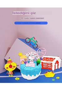 3d Pen - 3d Üç Boyutlu Yazıcı Kalem Printer 3 Renk Filament ürün fotoğrafı