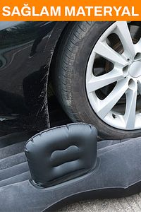 Siyah Araç Içi Şişme Yatak- Iki Hava Yastıklı, Araba Seyahat Ve Kamp Suv Ve Binek Araçlara Uygun ürün fotoğrafı