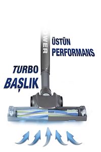 Pratic Aır Power P 1250 Antrasit Torbasız Dönebilen Turbo Başlıklı Dikey Süpürge . ürün fotoğrafı