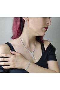 Su Yolu Set Takım Abiye Set Gerdanlık ürün fotoğrafı
