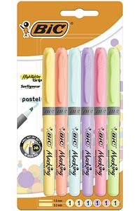 Kalem Tipi Fosforlu Kalem Pastel Renk 6'lı ürün fotoğrafı