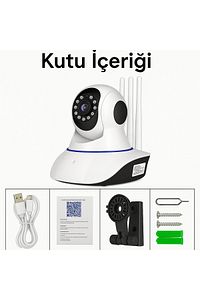 Gece Görüşlü Hd 360 Derece Wifi Ip Bebek Kamerası ürün fotoğrafı