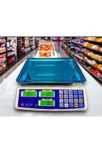 Market Pazarcı Ve Kasap Terazisi 40 Kg Kapasiteli Elektronik Dijital Şarjlı Tartı ürün fotoğrafı