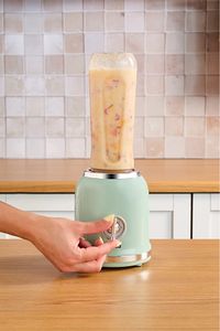 Retro Personal Kişisel Smoothie Blender Green ürün fotoğrafı