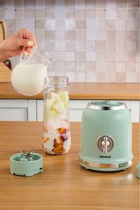 Retro Personal Kişisel Smoothie Blender Green ürün fotoğrafı