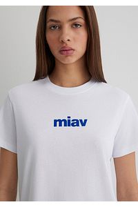 Miav Baskılı Beyaz Tişört Regular Fit / Normal Kesim 1610622-620 ürün fotoğrafı