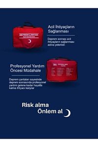 Deprem Çantası Ilkyardım Afet Seti Iki Kişilik Deprem Çantası 60 Ürün 102 Parça Hayatta Kalma Set ürün fotoğrafı
