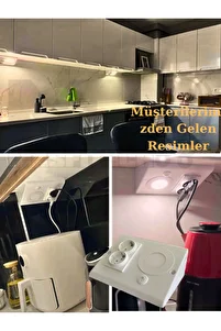 Dolap Ve Tezgah Altı Prizli Led Aydınlatma – 3 Watt Beyaz Işık | Mutfak Için Şık Işık Ve Priz Çözümü ürün fotoğrafı