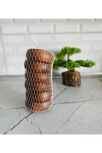 Kayın Ahşap Yuvarlak 6 Adet Kase Çerezlik 9 Cm Çap Koyu Renk ürün fotoğrafı