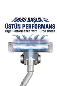 Pratic Aır Power P 1250 Antrasit Torbasız Dönebilen Turbo Başlıklı Dikey Süpürge . ürün fotoğrafı