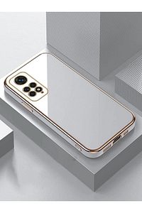 Redmi Note 11 Pro & 12 Pro 4g Kılıf Parlak Kenarlı Altın Işlemeli Kamera Korumalı Kapak ürün fotoğrafı