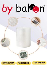Balonlu Naylon 1 .sınıf Balonlu Poşet Patpat Havalı Naylon Pat Pat Ambalaj Pat Pat - 50cm X 50metre ürün fotoğrafı