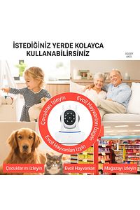 Gece Görüşlü Hd 360 Derece Wifi Ip Bebek Kamerası ürün fotoğrafı