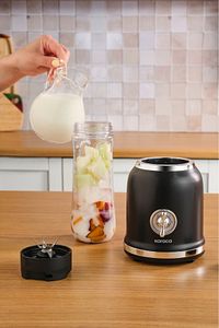 Retro Personal Kişisel Smoothie Blender Black ürün fotoğrafı