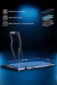 M6 Plus Uzaktan Kumandalı Yürüme Ve Koşu Bandı Led Ekran, Kolay Kurulum, Katlanabilir, 0-10 ürün fotoğrafı