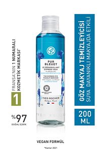 Tüm Ciltler, Çift Fazlı/Yoğun Makyaja Özel, Rahatlatıcı Göz Makyaj Temizleyici-Pur Bleuet-200ml ürün fotoğrafı