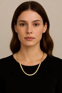 Kadın Gold Italyan Zincir Kolye Italyan Zincir ürün fotoğrafı