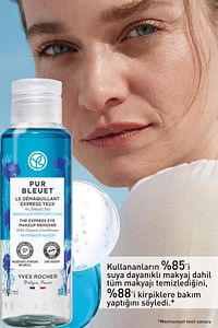 Tüm Ciltler, Çift Fazlı/Yoğun Makyaja Özel, Rahatlatıcı Göz Makyaj Temizleyici-Pur Bleuet-100ml ürün fotoğrafı