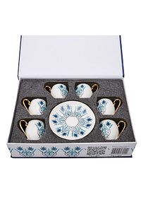 İznik 6 Kişilik Kahve Fincan Takımı 80 ml Gold ürün fotoğrafı