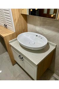 Cerastyle Seramik Lal C Serisi Tezgah Üstü Çanak Lavabo 60cmx45,5 Cm ürün fotoğrafı