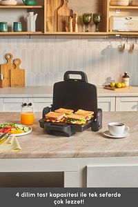 Future Essential Tost Makinesi Matte Black 1800 W 4 Dilim Kapasiteli ürün fotoğrafı