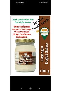 Toz Salep Meşhur Bucak Sahlebi Dayıoğlu Dondurmalık Ve Içim Salep 100 gr Salep ürün fotoğrafı