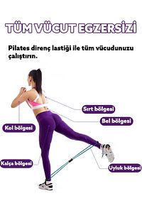 Pilates Jimnastik Egzersiz Bant Yoga Lastik Spor Kondisyon ürün fotoğrafı