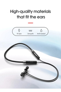 HE05 Bluetooth 5.0 Chip Kulaklik Kablosuz Stereo Spor Manyetik Kulaklik Su Geçirmez Kulaklik ürün fotoğrafı