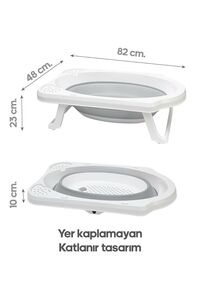 Gri Katlanır Banyo Seti ürün fotoğrafı