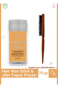 Hair Wax Stick 75gr - Saç Sabitleyici Berberstıckwax Topuz Fırçası ürün fotoğrafı