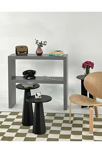 Lilyum Mantar Sehpa Siyah Ikili Set (47-57 Cm) ürün fotoğrafı