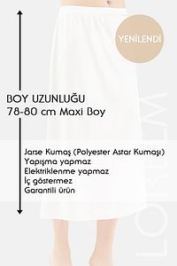 Battal Tam Boy Jüpon Uzun Etek Astarı Beyaz Renk ürün fotoğrafı