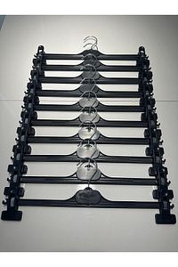 10 Adet Mandallı Pantolon - Etek Askısı - Metal Kıskaç - Kırışma Önleyici Sünger ürün fotoğrafı