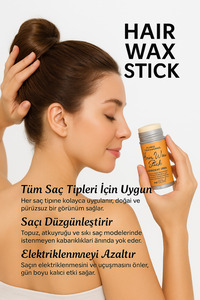 Hair Wax Stick 75gr - Saç Sabitleyici Berberstıckwax Topuz Fırçası ürün fotoğrafı