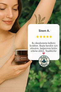 %100 Doğal Florayı Destekleyici Krem Deodorant - Shea, Kakao Hindistan Cevizi Yağı 30 ml ürün fotoğrafı