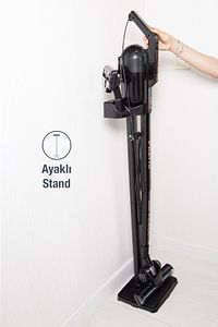Pratic Aır Power P 1250 Siyah Torbasız Dönebilen Turbo Başlıklı Dikey Süpürge ürün fotoğrafı