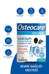 Kalsiyum,Magnezyum, Çinko, D vitamini İçeren Kemik Sağlığı Vitamini 90 Tablet ürün fotoğrafı