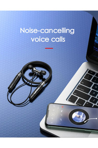 HE05 Bluetooth 5.0 Chip Kulaklik Kablosuz Stereo Spor Manyetik Kulaklik Su Geçirmez Kulaklik ürün fotoğrafı