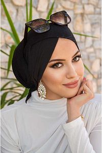 Siyah Çapraz Bone / Siyah Çapraz Deniz - Havuz Bonesi ürün fotoğrafı